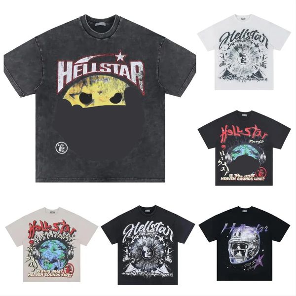 T-shirts pour hommes 2023 Chemise Hellstar T-shirt à manches courtes Hommes Femmes Haute Qualité Streetwear Hip Hop Mode T-shirt Hell Star Hellstar Short 05