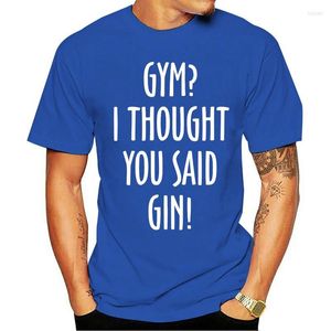 Heren t Shirts 2023 Ins Gymer?Ik dacht dat je gin zei!Heren T-shirt S-3xl Grappige Grap Top Alcohol Harajuku Cool Shirt Homme