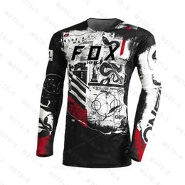 Heren T-shirts 2023 Motocross Mountain Enduro Fietskleding Fiets Moto Downhill T-shirt hpit F Dames Heren Wielertrui MTB Shirts BMX