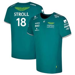 T-shirts pour hommes 2023 Populaire Aston Martin F1 Tshirt Fernando Alonso Forla One Racing Design Crewne Sweat-shirt de haute qualité Cloing Z0m2