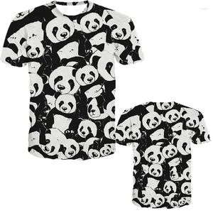 T-shirts pour hommes 2023 été enfants 3d Anime T-shirt enfants belle Animal Panda imprimé chemise garçons filles mode t-shirts hauts