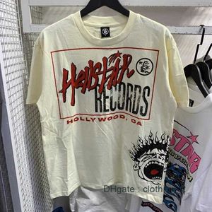 Heren T-shirts 2023ss Hellstar Studios Records korte mouw T-shirt Y2K shirt oversize