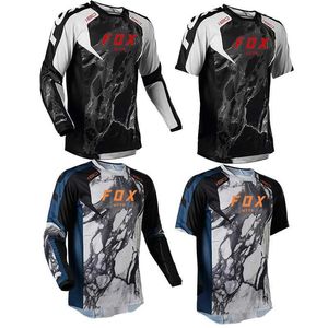 T-shirts pour hommes 2024 Maillots de descente pour hommes VTT Chemises VTT Offroad DH Maillot de moto Motocross Sportwear Vêtements HTTP Fox