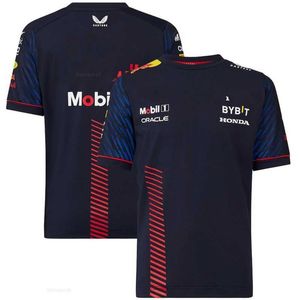 T-shirts pour hommes 2024 nouvelle équipe F1 rouge robe de course col rond T-shirt sport T-shirt style décontracté sport hommes grand haut