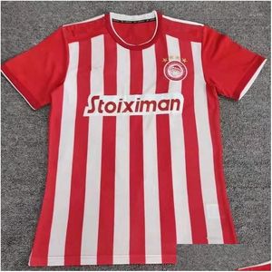 Camisetas para hombre 22 22 Olympiakos Men Fútbol Camisa Drop de entrega de ropa Camas Polos Dhda1