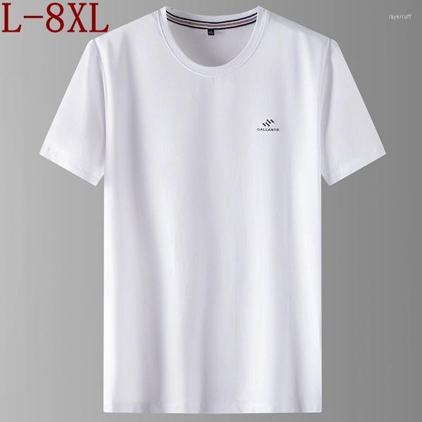 T-shirts pour hommes 6XL 8XL 7XL 2024 T-shirts surdimensionnés d'été hommes mode hommes vêtements amples casual à manches courtes chemise respirante Homme hauts