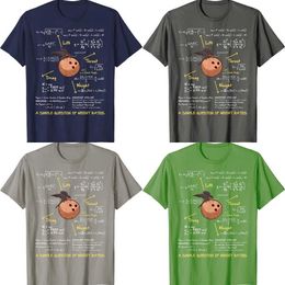 Mens t-shirts une question simple de rapports de poids T-shirt mathématiques drôles t-shirts en coton t-shirts décontractés.