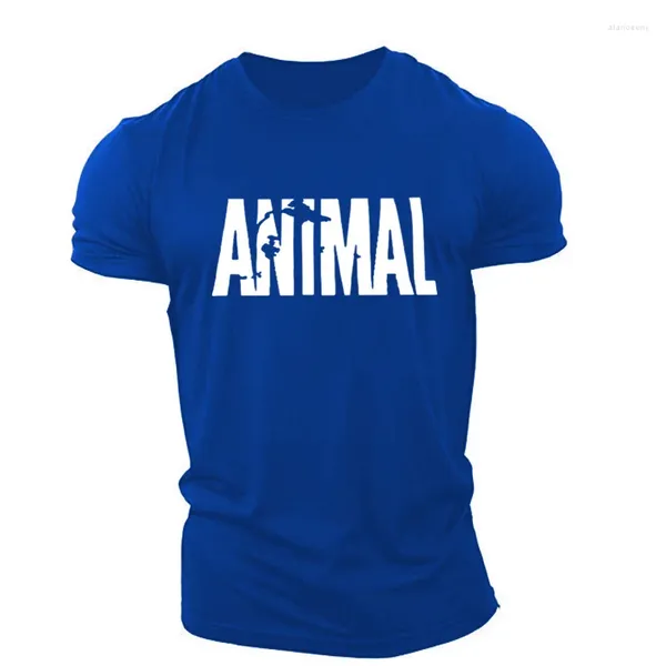 T-shirts pour hommes lettre animale éléments anglais T-shirts à manches courtes col rond ample décontracté sportif 6xl grande taille été homme T-shirts