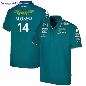 Heren T-shirts Aston Martin Aramco Cognizant F1 2023 officieel Fernando Alonso teampolo 0323h23