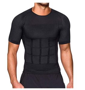 Herren T-Shirts Body Slim Lift Body Shaper Korrigierende Haltung Hemd Schlankheitsgürtel Bauchfettverbrennung Kompressionskorsett