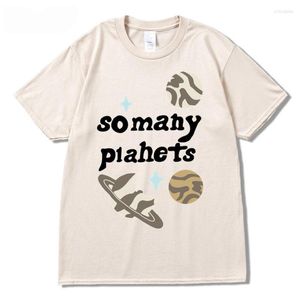 Heren T-shirts Broken Planet Market Zoveel planeten T-shirt Streetwear Harajuku Plus Size Summer Summer Short Sleeve losse katoenen tops