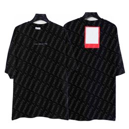 vetement camisetas para hombres bordado clásico impresión algodón camada de verano hombres casuales mujeres manga corta