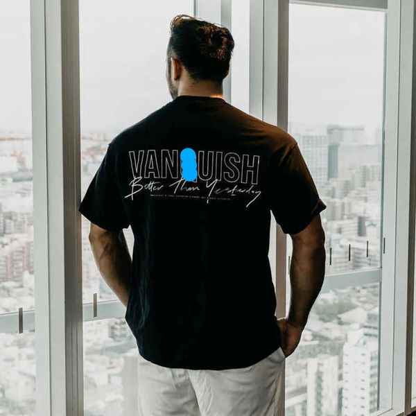 T-shirts pour hommes Vêtements Mens Bodybuilding Gym Bottoming Shirt Été Nouveau T-shirt pour hommes Jogger Sports Fitness T-shirt surdimensionné Fashion1