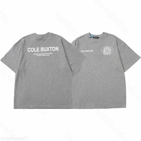 T-shirts masculins Cole Buxton Summer printemps lâche vert gris gris blanc noir t-shirt hommes femmes de haute qualité slogan classique t-shirt t-shirt with tag cb 5n5en