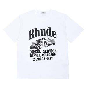 T-shirts masculins fabriqués à partir de tissus légers et respirants Notre modélisation de Rhude Summer Designer des hommes de haute qualité Dh7ik de haute qualité