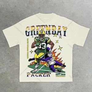 Heren T-shirts Aangepaste Y2K T-shirt Dagelijks Outdoor Korte Mouw Mannen Harajuku Stijl Losse Straat Hip Hop Kleding Print tops
