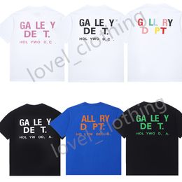 Hommes T-shirts Designer Mode Manches courtes Galeries Cotons Tees Lettres Imprimer Depts High Street Luxurys Femmes Loisirs Unisexe Tops Taille XS-XL