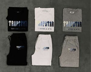 Heren T-shirts Designer Trapstar T-shirt Korte mouw Print outfit Chenille Tracksuit Black Cotton London Streetwear Motion Current 3119es