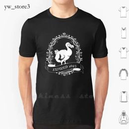 Heren T -shirts Dodo Verstreek katoen (wit) shirt Aangepaste ontwerpafdruk uitgestorven vogel dier ammoniet bloemframe silhouet 7486