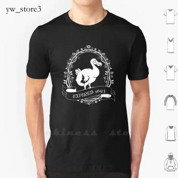 Camisetas de hombre Mens Algodón expirado (blanco) Diseño personalizado Estampado Extinto de pájaros Animales Amonita Flower marco Silhoueta 7486