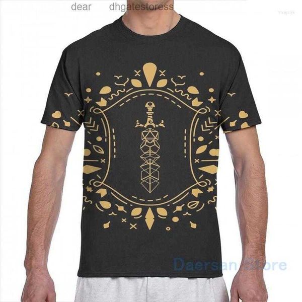 Camisetas para hombre Juego de dados de fantasía Espada RPG de mesa Camiseta para hombre Mujer Estampado completo Camisa para niña de moda Tops para niño Camisetas Camisetas de manga corta