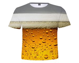 Heren T-shirts Mode 2020 Bier 3D Print T-shirt Vrouwen Mannen Zomer Korte Mouw Grappige T-shirt Streetwear Hip hop Grafische Tees3951444