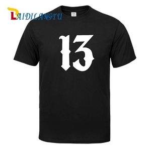 Mens T-shirts Mode Art Font 13 Mode Styling T-shirt Mannen Bottoming Shirt Effen Kleur Casual Kleding Mannelijke Tops Tees 210716