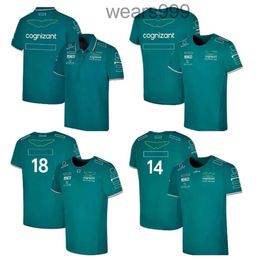 T-shirts pour hommes mode Aston Martin F1 Team T-shirts Espagnol Racing Driver Fernando Alonso 14 et Promenez 18 Polo Designer Polo T-shirt YH4B