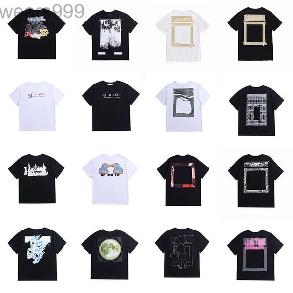 Camisetas para hombre Moda Lujos Offes Ropa Camisetas Mujeres Sueltas Offs Tees Tops Hombre Casual Street Graffiti Shirt Sudadera Blanco Whiteshirts KDKV