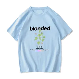 Heren T Shirts Frank O-Ocean Blond Cuual Short Sleeveved Trendy Design Floral Graffiti Art T-Shirt voor mannen/vrouwen losse pure o-neck katoenen tops