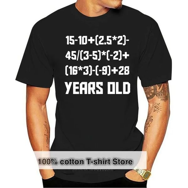 Camisetas divertidas para hombre, camiseta de 50 cumpleaños, camiseta de matemáticas con ecuación de álgebra de años, camiseta Harajuku para hombre O0Z4