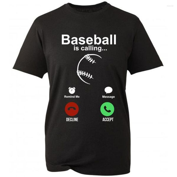 Les t-shirts pour hommes drôles de baseball appelle sport coton streetwear streetwear à manches courtes harajuku oversize père cadeau t-shirt pour hommes vêtements