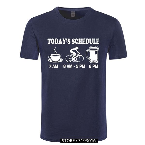 T-shirts pour hommes Funny Cycls T-Shirt Mountain Bike Schedule Tee T-shirts 100% coton 220520