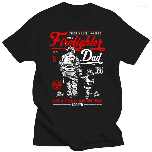 T-shirts pour hommes drôle pompier papa cadeaux pour père fils fille graphique Streetwear à manches courtes anniversaire pompier T-shirt