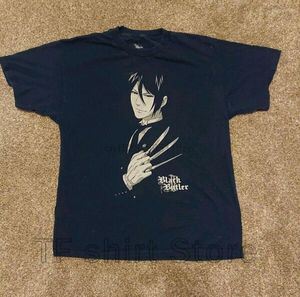 Heren t-shirts grappige print mannen shirt vrouwen coole tshirt vintage Black Butler grafische T-shirt anime manga cosplay top maat groot