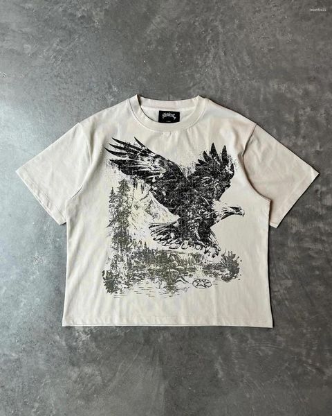 Mens t-shirts harajuku imprimer therme surdimensionnée femmes streetwear grunge graphic pro choix goth gothic y2k tops masculin vêtements