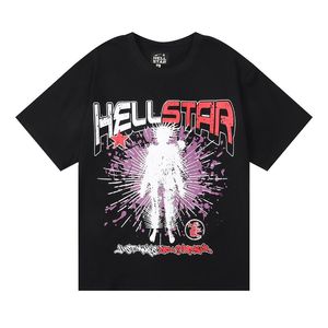 Heren T-shirts Hellstar Sleeve Tee Heren Dames Hoge kwaliteit Streetwear Hip Hop Fashion T-shirt Hell Star Kort Grijs Zwart Zwaar Ambacht Unisex 707