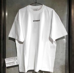 Heren T-shirts Hoge kwaliteit Sticker Vetements Women 1 Oversize 280G Combed Cotton Tees Men Men T-shirt Bestseller L230515