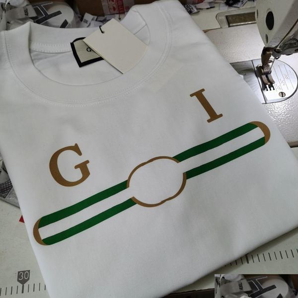 T-shirts pour hommes Italie Mode T-shirt G Graphique Excellent 100% Coton Lettre Imprimer Casual Surdimensionné Uni Nouveauté High Treet Hommes Femme NL Otvic