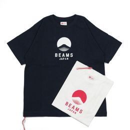 Heren T Shirts Japan Mount Fuji Red Rope Loose Round Neck Short Sleeve T-Shirt