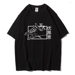 Mens T-shirts jujutsu kaisen anime fushiguro megumi vêtements hommes t-shirts oversize t-shirts