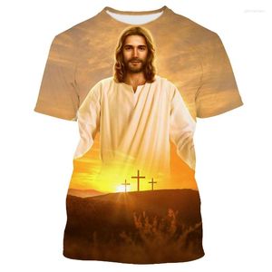 Heren T-shirts Jumeast 3D Gedrukt Christian Jesus Zomer Oversized Mannen T-shirts Casual Unisex Korte Mouw Mode Mannelijke T-shirty tops
