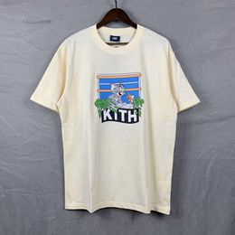 T-shirts pour hommes Kith t-shirt Chemises de créateurs pour hommes T-shirt d'entraînement pour hommes T-shirt surdimensionné 100% coton T-shirts Vintage à manches courtes taille américaine