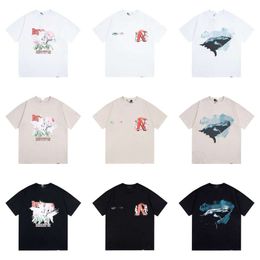 Heren T-shirts Leisure Loose representTshirt Designer gewassen geweldige haaienprint korte mouwen T-shirt High Street los populair modemerk katoen