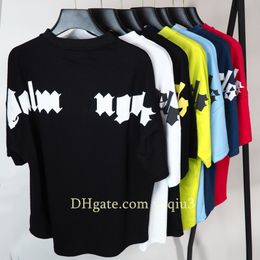 T-shirts pour hommes Impression de lettres Unisexe Femmes Tenue de couple Style Mode Coton Demi manches Col rond T-shirt cadeau petit ami Tendances de la rue amples et confortables