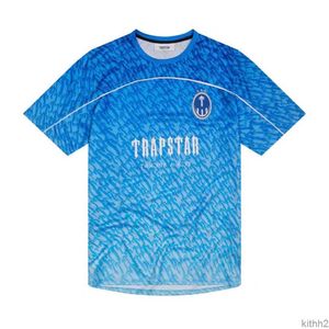 Heren T-shirts Limited New Trapstar London T-shirt Unisex Blue Shirt voor mannen voor mannen Fashion Harajuku T-shirt Male T-shirts Y2K G230307 SMBR