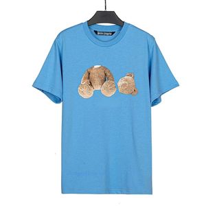 Heren t Shirts Luxe trendy engel onthoofd teddybeer afdruk shirt los