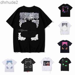 T-shirts pour hommes Luxurys Vêtements de mode T-shirts et femmes T-shirts en vrac Tops Homme Casual Street Graffiti Shirt Sweat-shirt Ofs XZJK