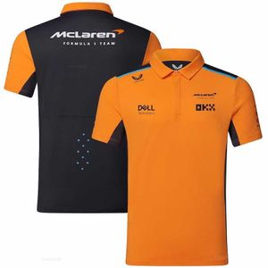 Heren T-shirts McLaren 2023 Formule 1 Team Racing Suit T-shirt met korte mouwen Heren Zomer Sport Casual Ademend F1 Poloshirt Luxe T-shirt