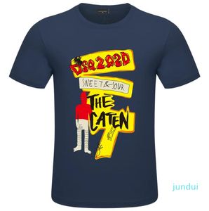 T-shirts pour hommes T-shirt à manches courtes d'été pour hommes Pull à col rond décontracté à imprimé abstrait